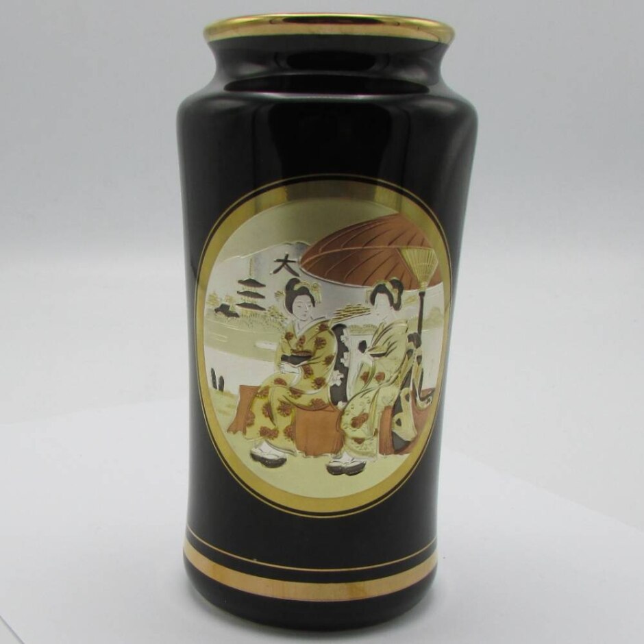 The Art Of Chokin Black Vase