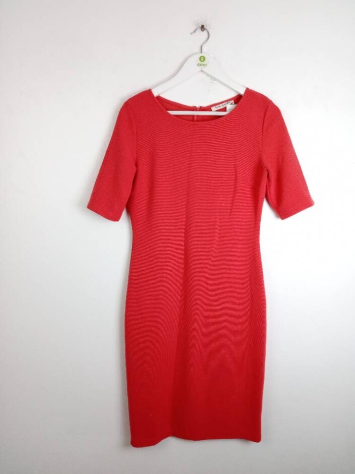 Betty Barclay Women's Half Sleeve Plain Dress Orange Size: M