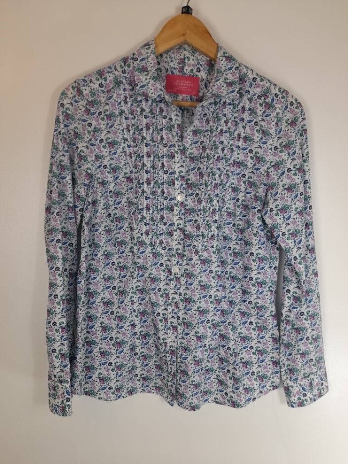 Charles Tyrwhitt Floral Blouse Multi-coloured Size: 10
