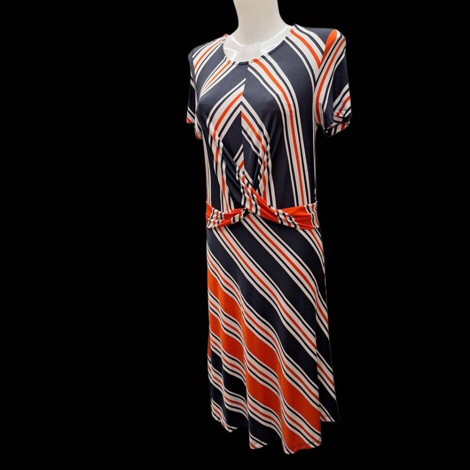 Dorothy Perkins Dress Navy, Orange Size: 12