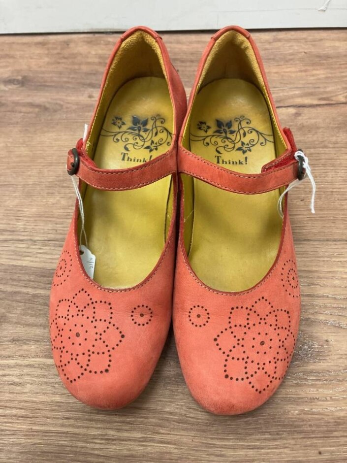 Think Coral Nubuck Court Shoes Size 38