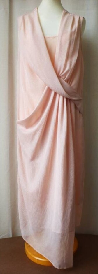River Island Neo Classic Shimmer Midi Dress Blush Size: 10