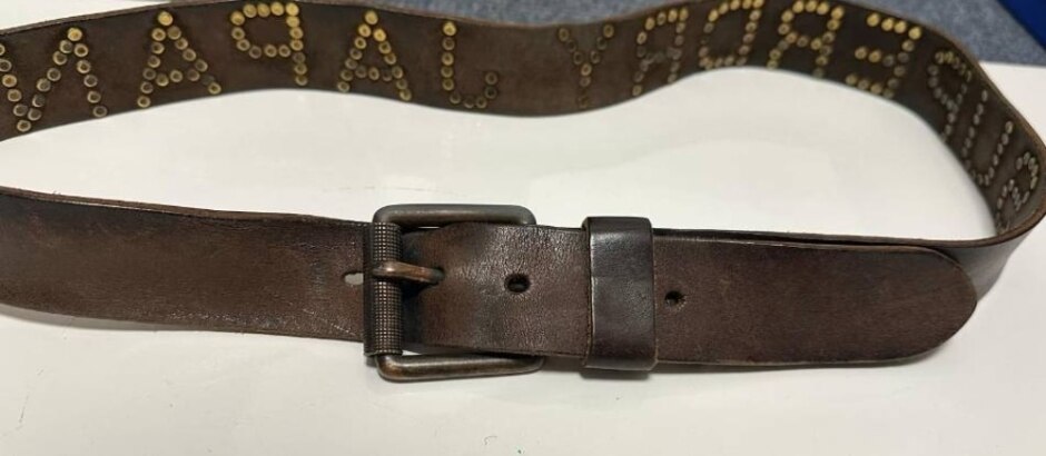 Brown Leather Studded Belt By Superdry