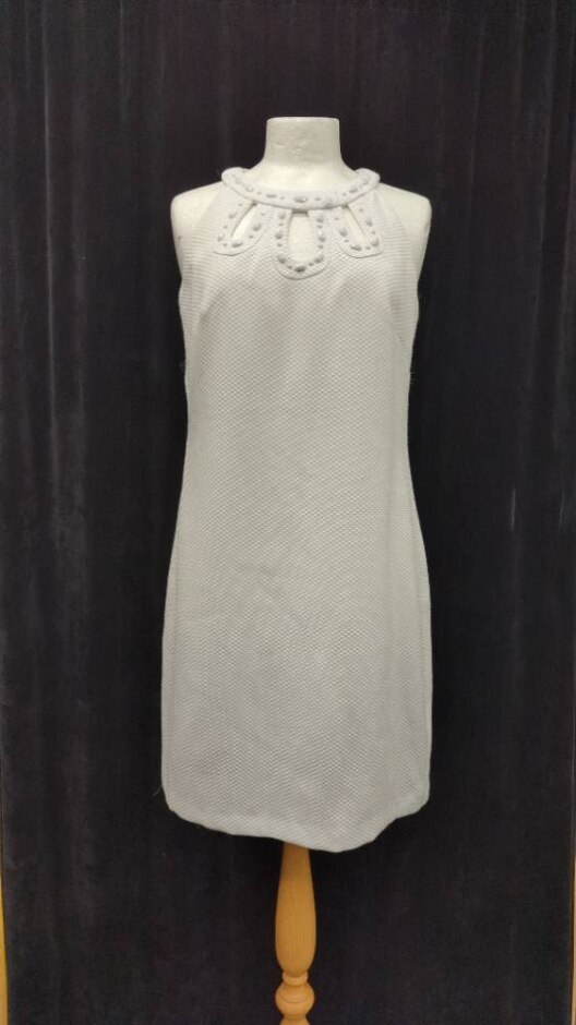London Times Shift Dress White Size: 8