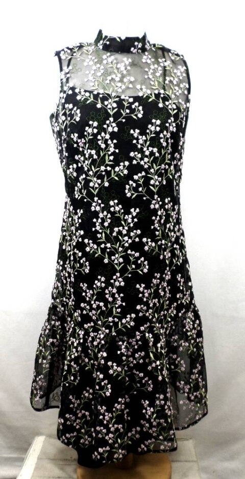 Erdem Dress - Polyester & Silk Blend Black Size: 8