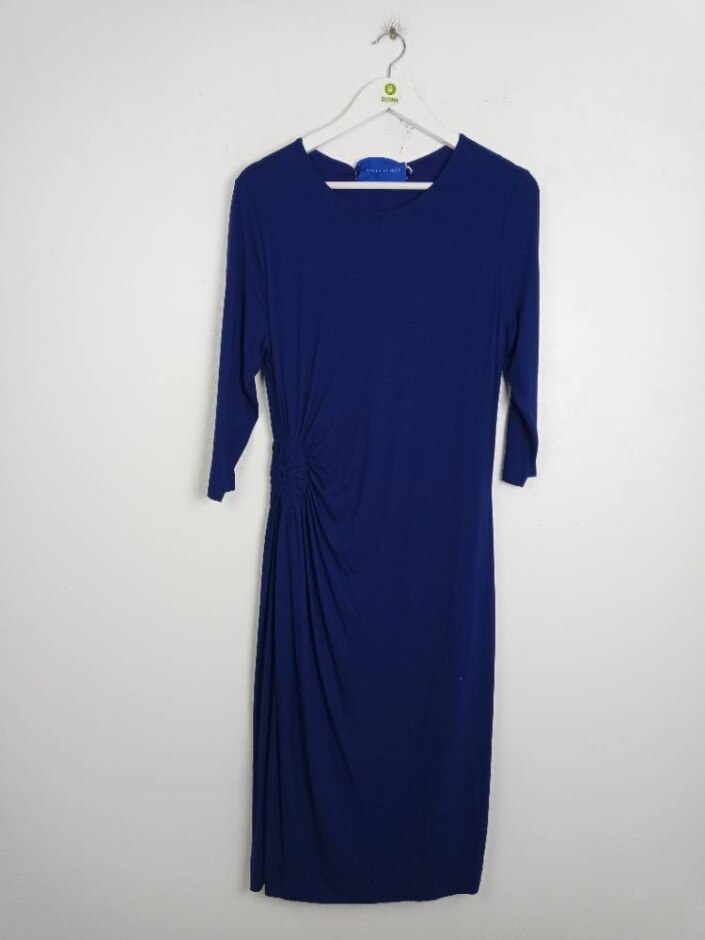 Winser London Long Sleeve Maxi Dress Blue Size: 14