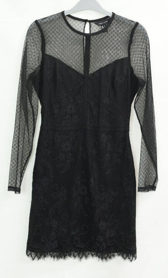 New Look Lace And Emboidery Dress Black Size: 8