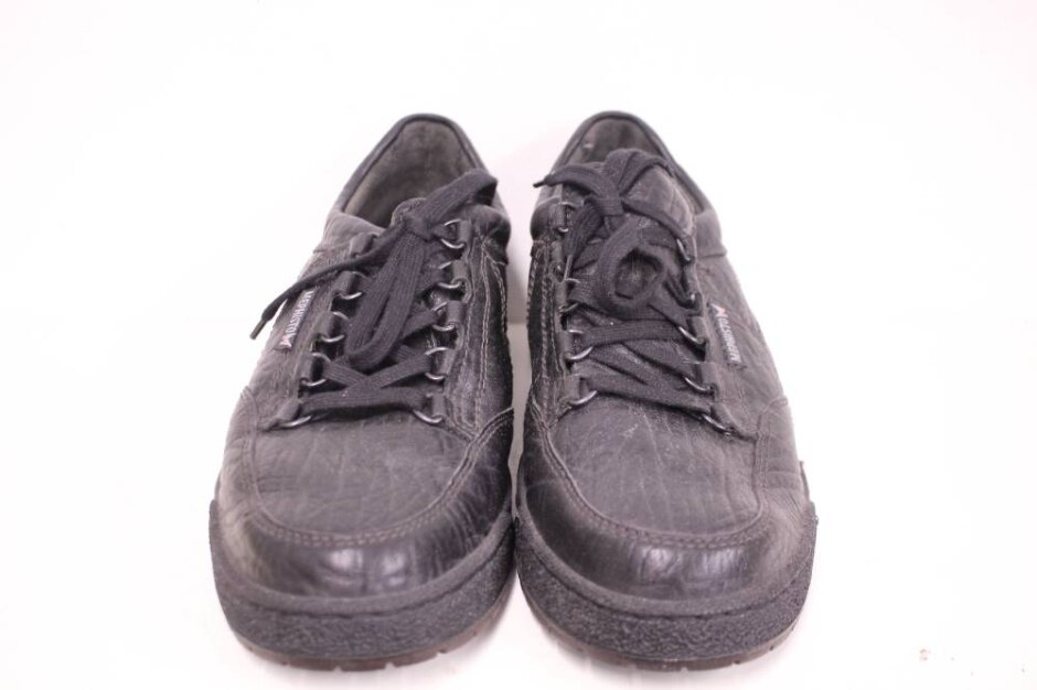 Black Mephisto Leather Trainers - Size 10