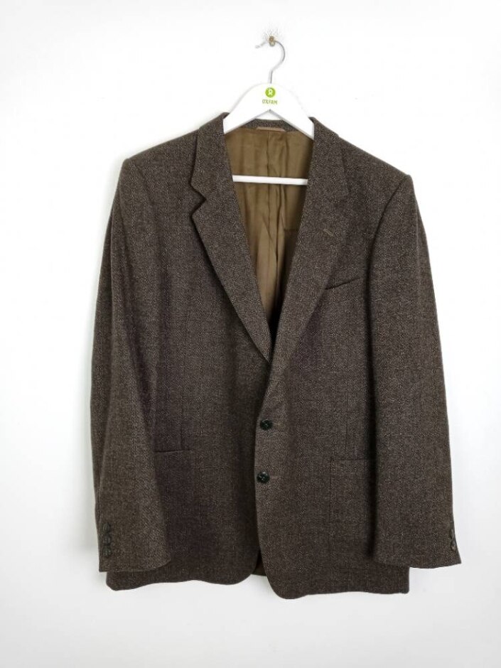 Jaeger Men's Blazer Jacket Brown Mix Size: 46" Chest