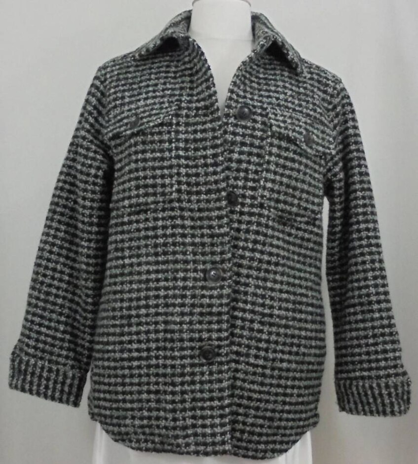 H&m Jacket Black Mix Size: 10