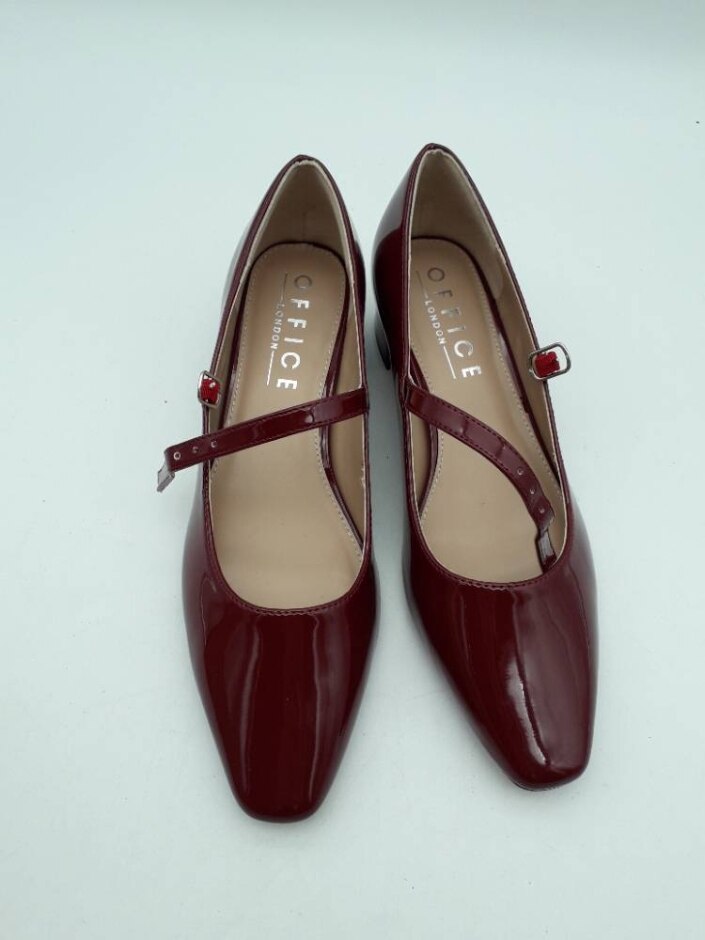 Office Women's Mia Single Strap Mary Jane Shoes With Box Colour: Red Patent Size: Uk 7 New
