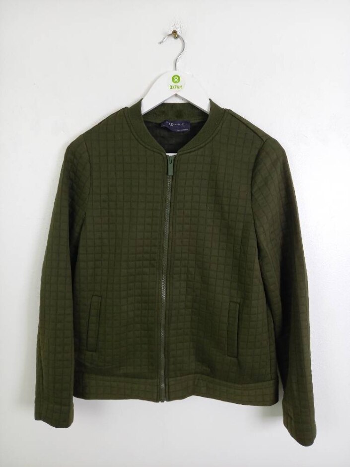 M&s Collection Women's Light Weight Quilted Jacket Green Size: 10