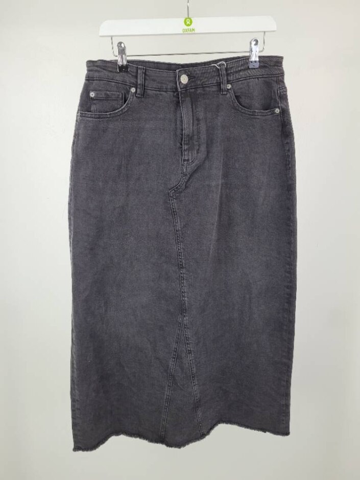 Per Una Denim Maxi Skirt Black Size: 14