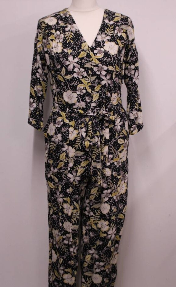 Thought 3/4 Sleeved Floral Jumpsuit Multicoloured Size: 8