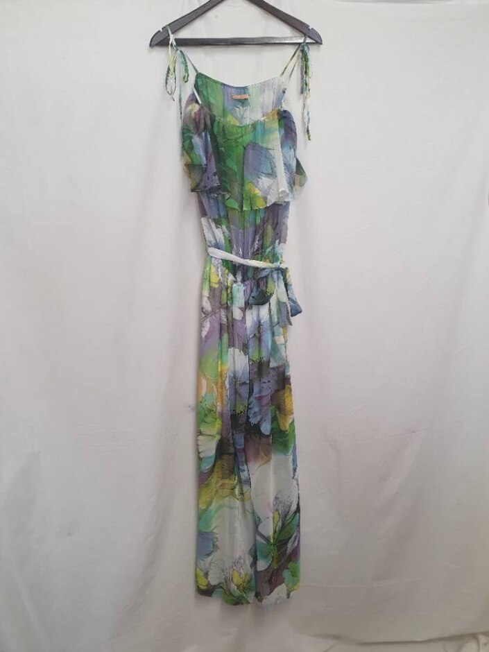 Myose Floaty Wide Leg Jumpsuit Purple Mix Size: M