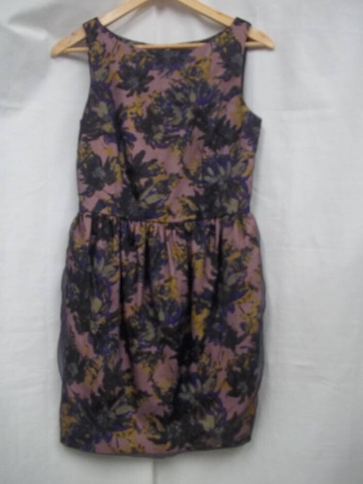 Darling Cocktail Dress Navy/purple Size: S