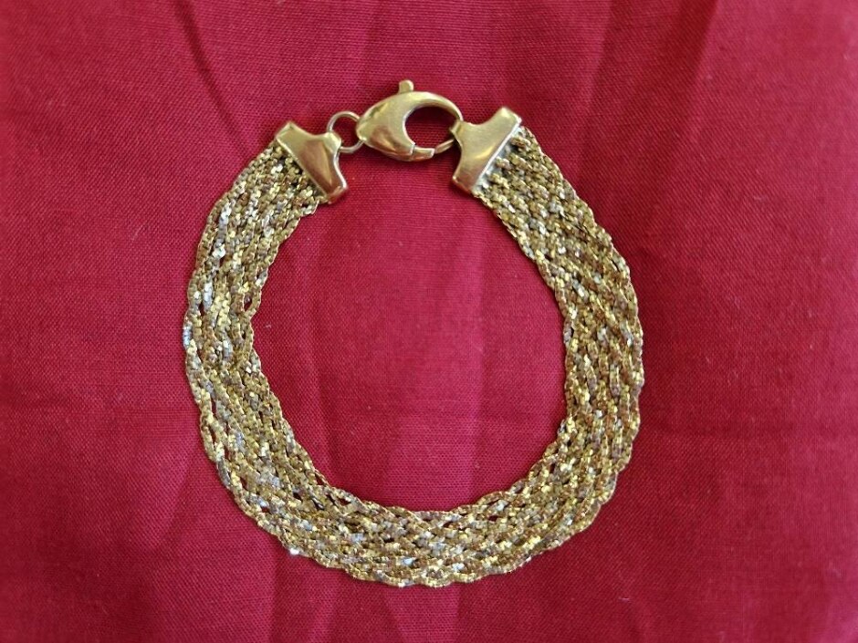 Women's Yellow And White Gold 18ct Mesh Bracelet, 20.4gm