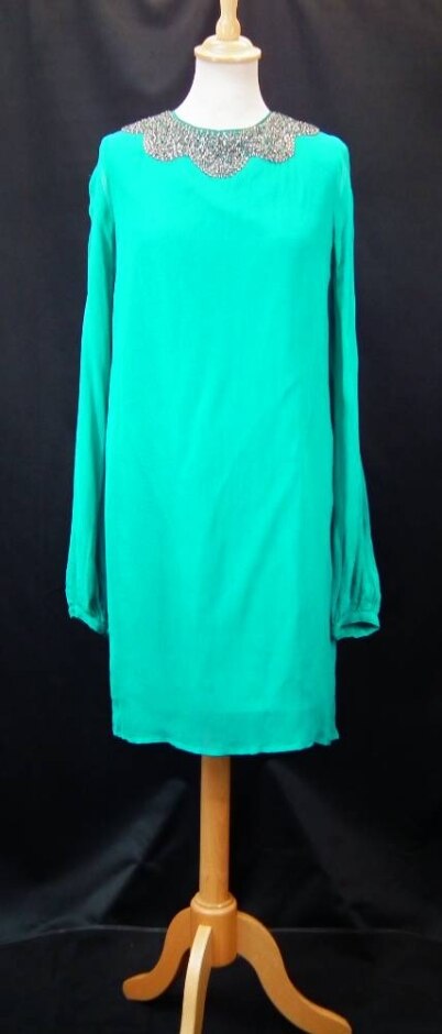 Asos Bnwt Jewelled Occasion Dress Mid Green  Size: 10