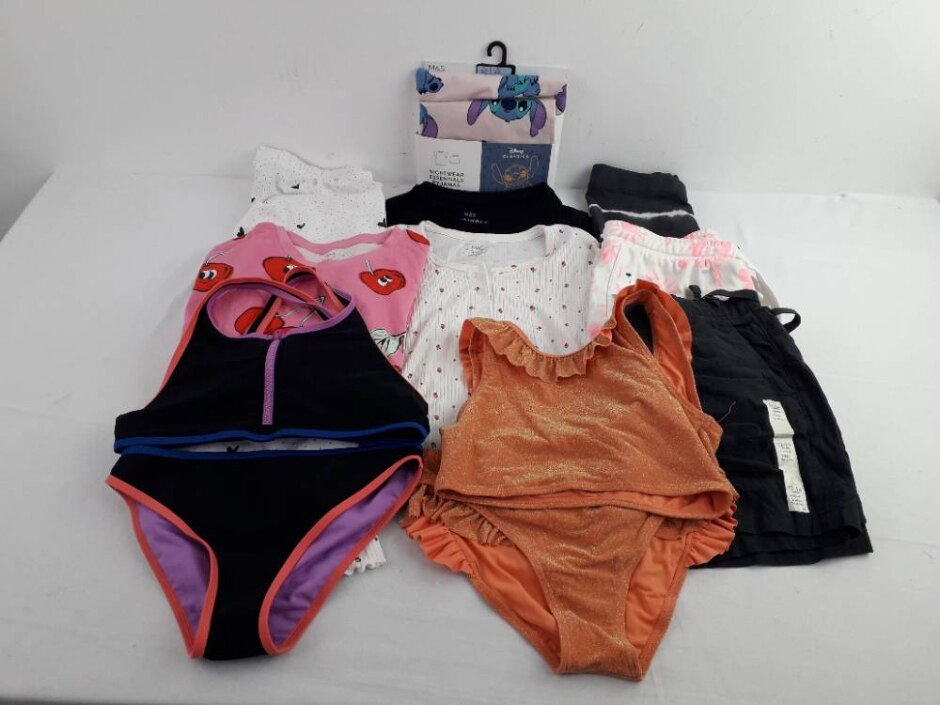 M&s Girl's 12x Bundle Tops,  Shorts, Pyjamas, Swimsuit Multicolour Size: 13 - 14 Years