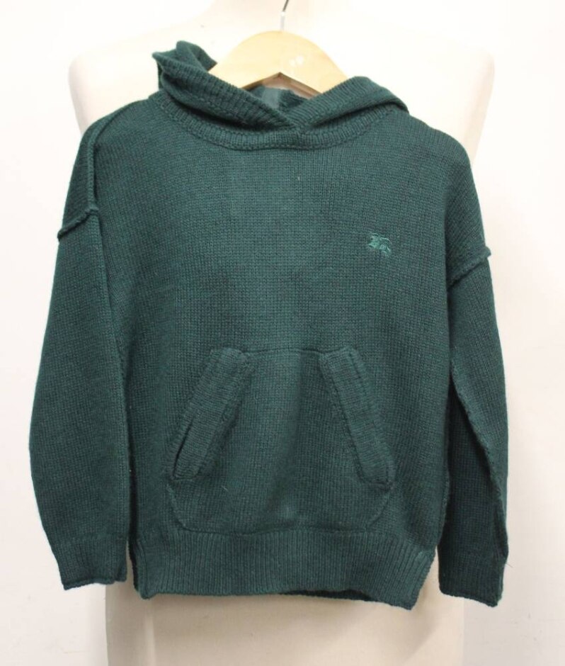 Burberry Knitted Hoodie Green Size: 2 - 3 Years