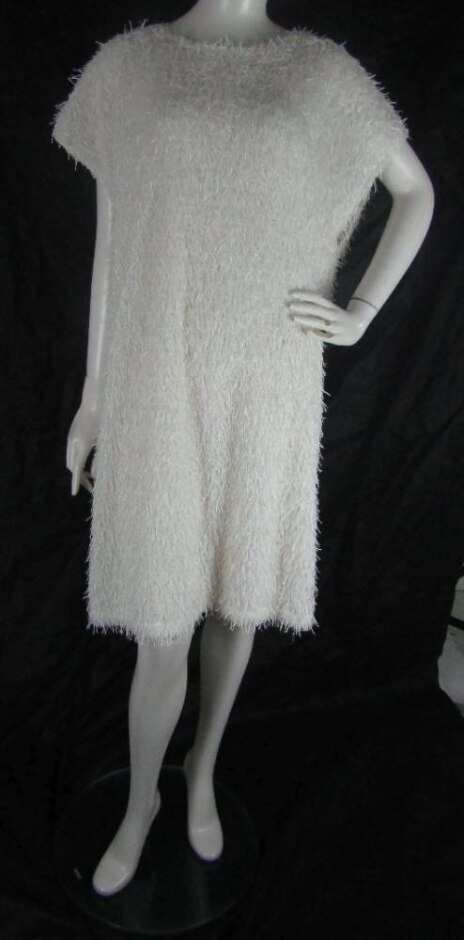 Bnwt Next Cap Sleeve Shift Dress Coconut White Size: 28