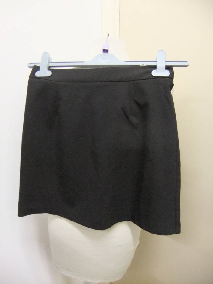 Asos Knee Length Skirt New Black Size: 8