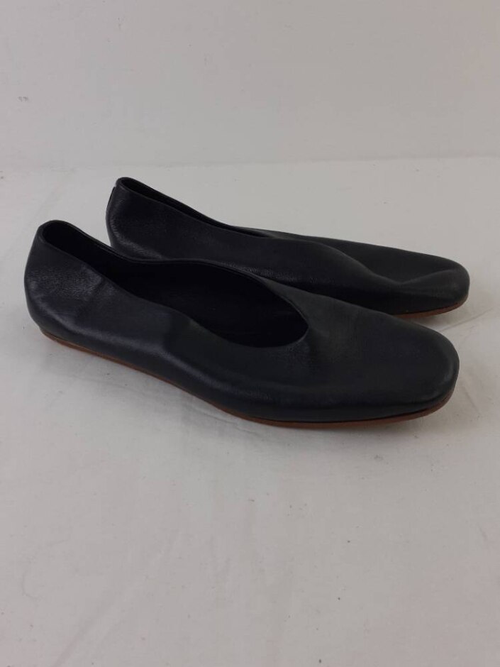 Clarks Originals Square Toe Slip On Flat Ballet Shoes Size Uk 6.5 Black