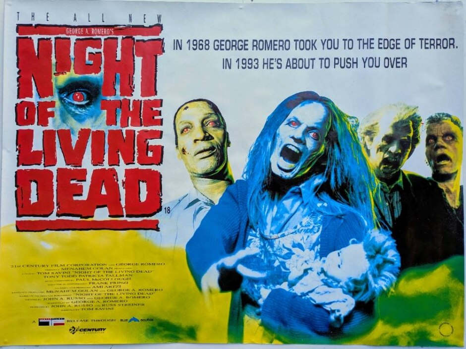 Night Of The Living Dead (1993) Original Uk Quad Poster *rolled Ex-shop New Stock*