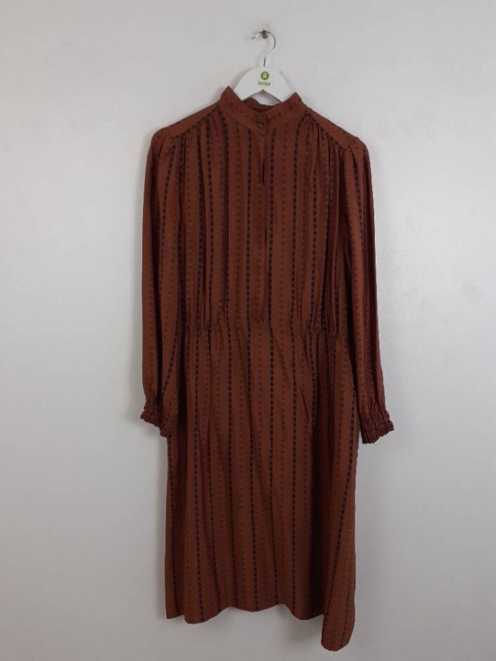 Avantgarde 100% Viscose Ladies Long Sleeve Casual Dress Brown Size: Xl