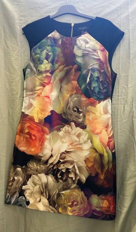 Ted Baker Lined Pencil Dress Multi-coloured Size: 10