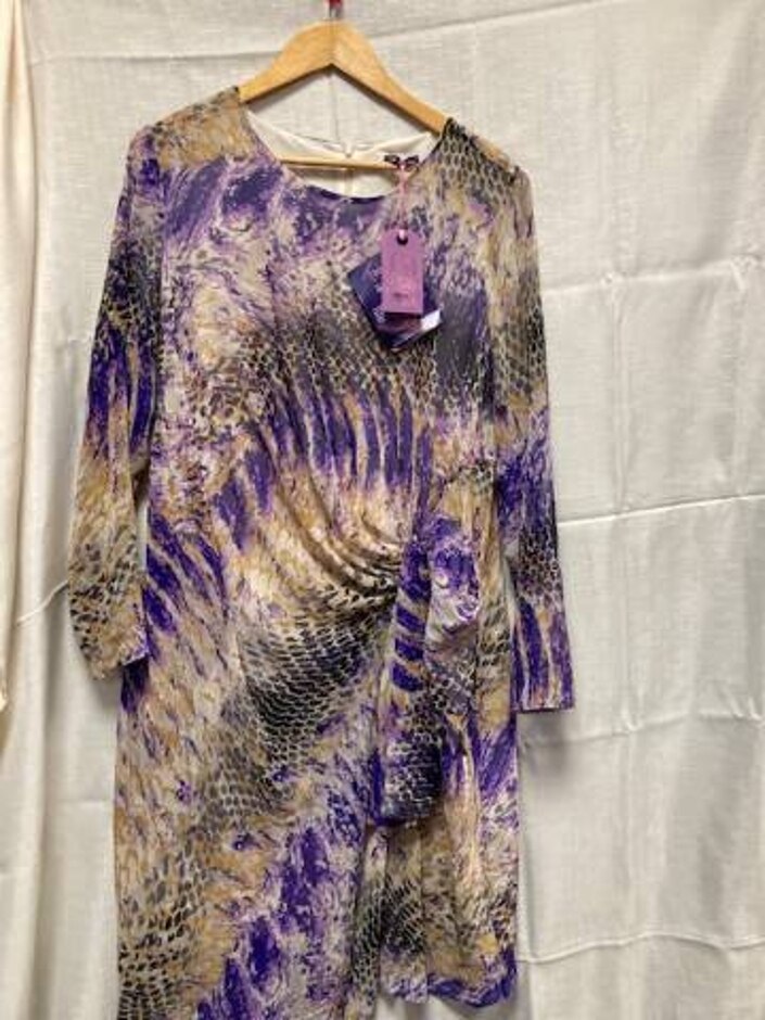 M&s  Twiggy For M&s Woman Dress Purple  Size: 22