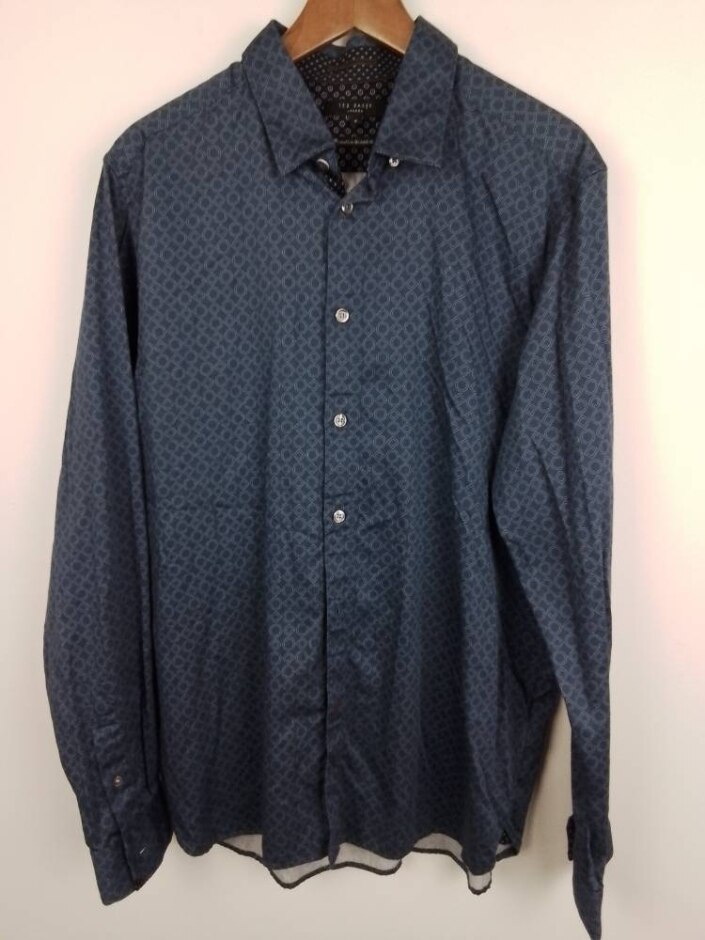 Ted Baker Long Sleeved Shirt Blue Size: S