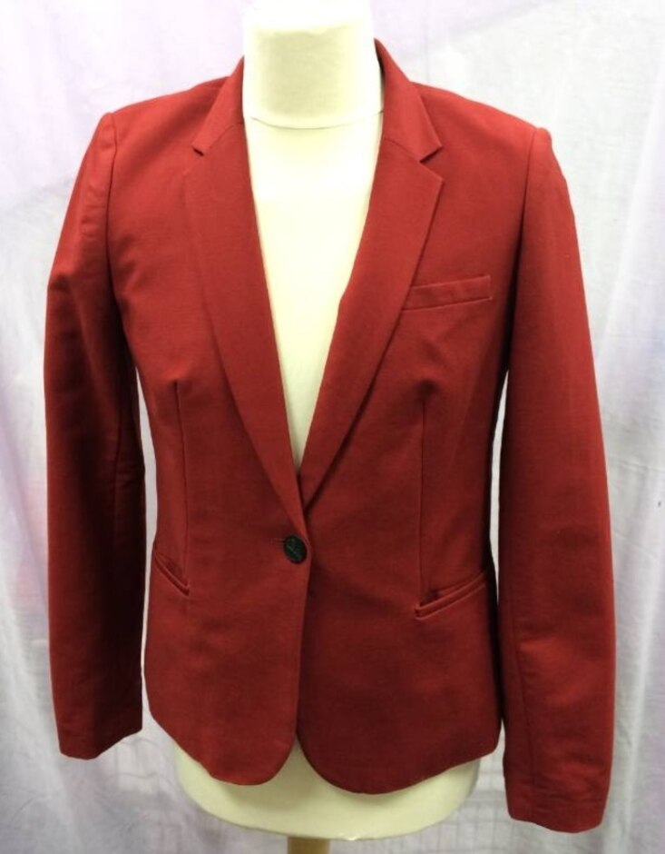 Jack Wills Women's Blazer Red Size: 14