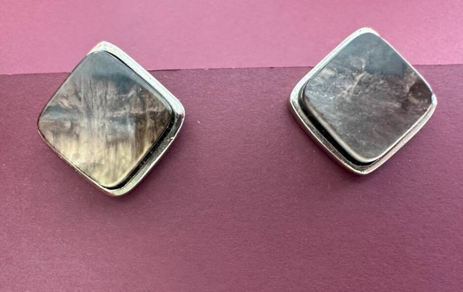 Stylish Vintage Square Clip On Earrings