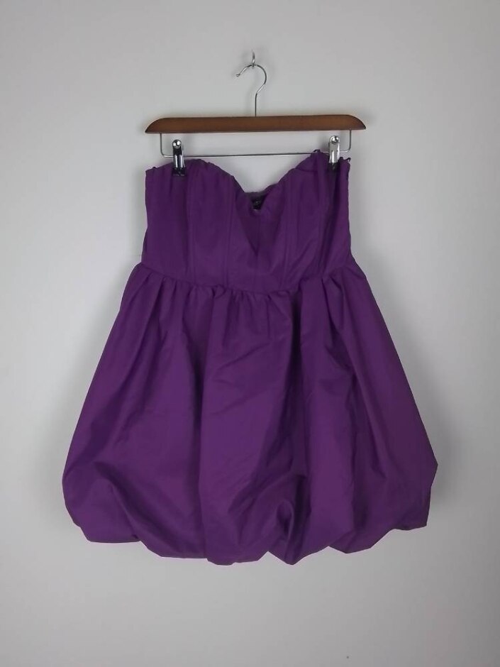 Zara Off Shoulder Voluminous Dress Purple Size: L