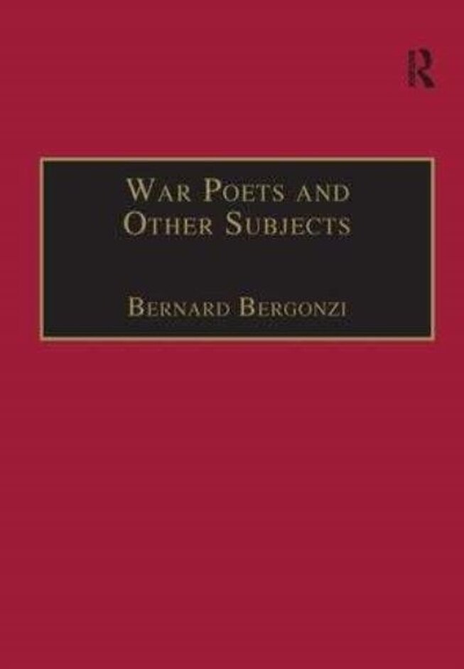 War Poets And Other Subjects