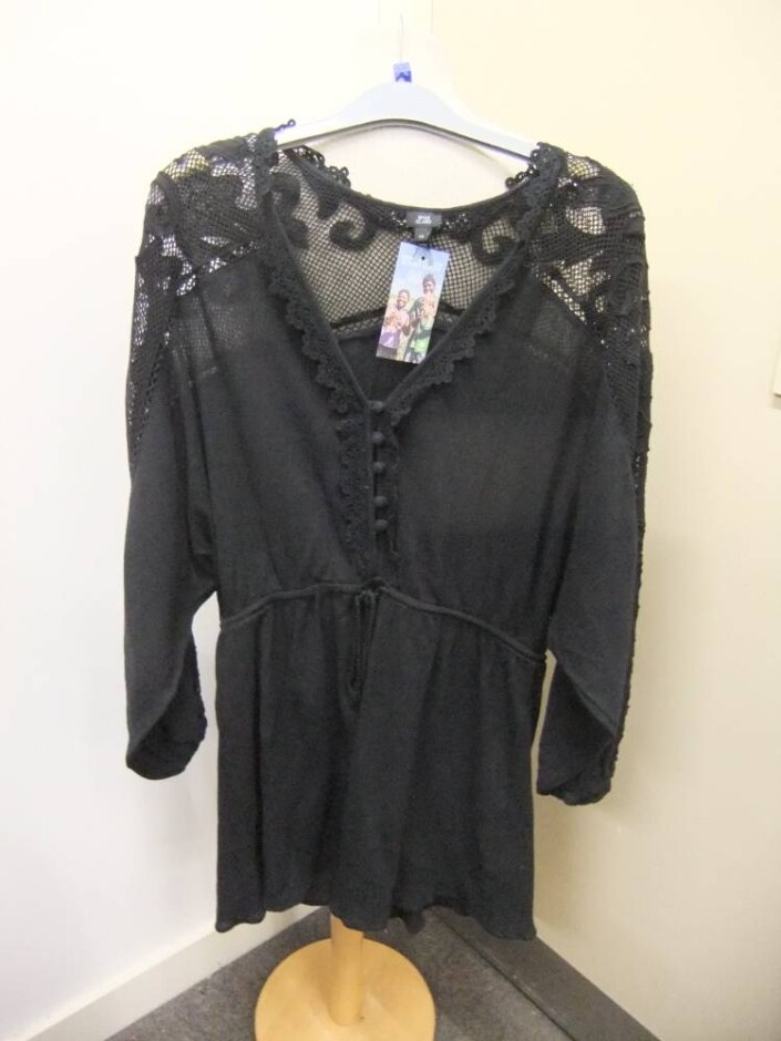 River Island Long Sleeve Dress Black Size: 14