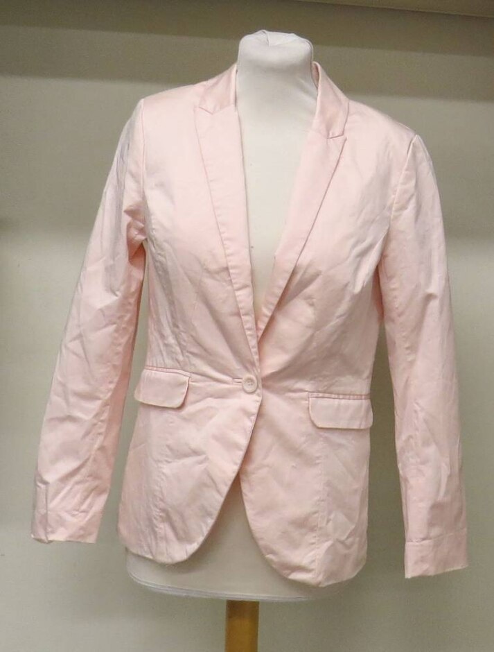 H&m Single-buttoned Blazer Light Pink  Size: 10