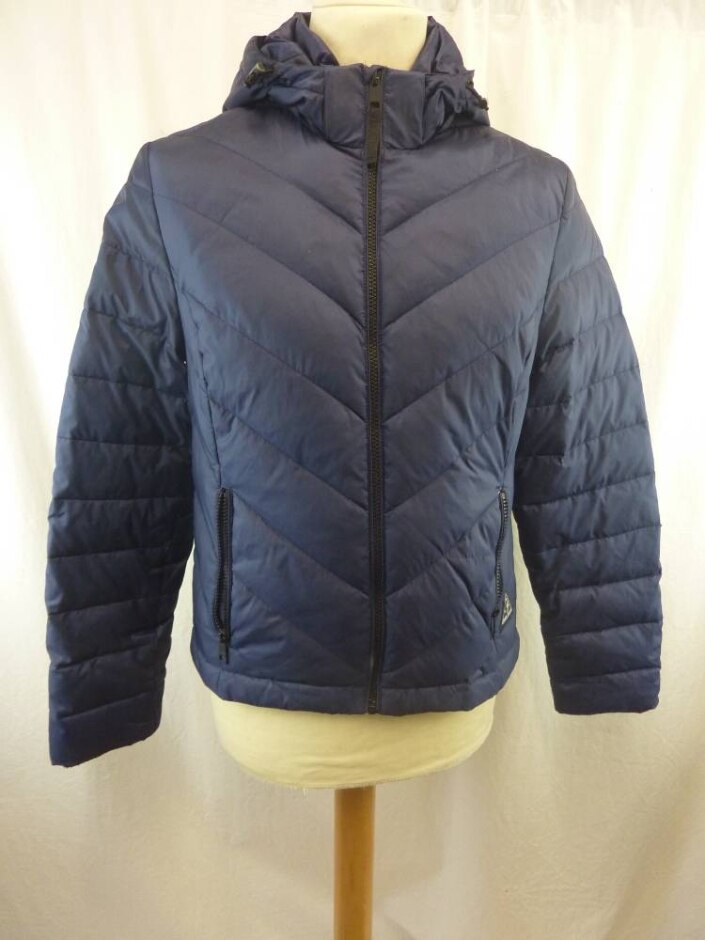 Jack Wills Puffer Jacket Navy Blue Size: M