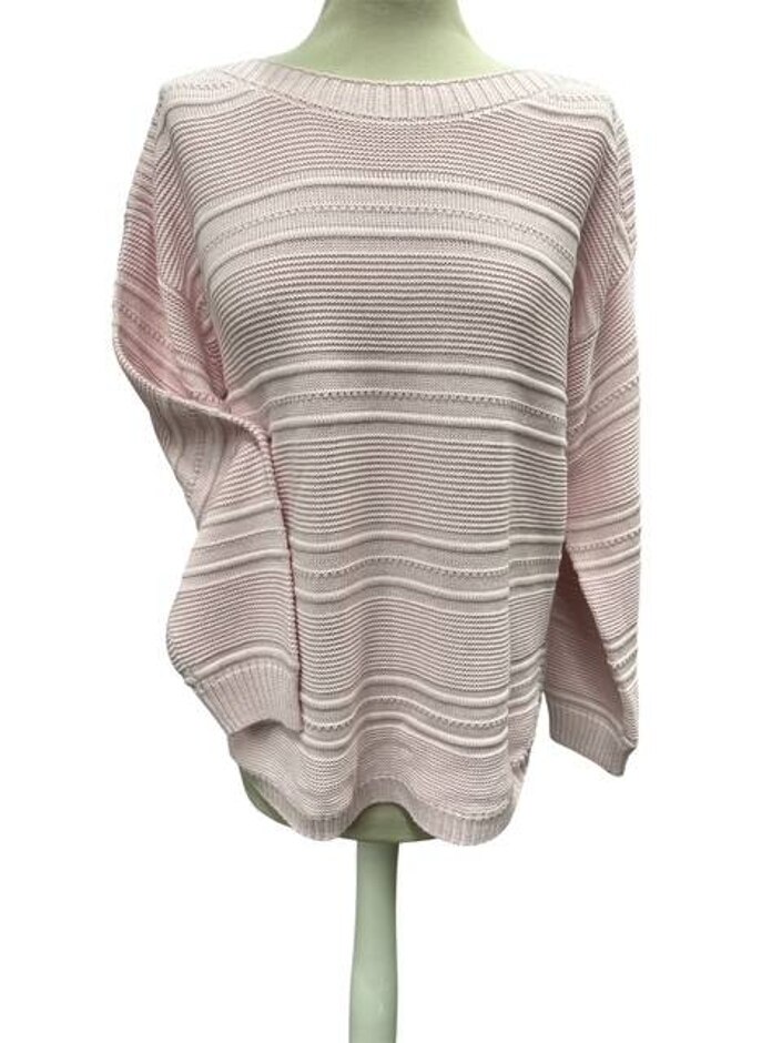 Crew Clothing Company Slash Neck Knit Jumper Pink Size: 16