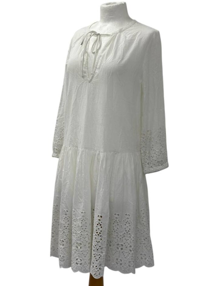 Hush Cate Broderie Dress White Size: S