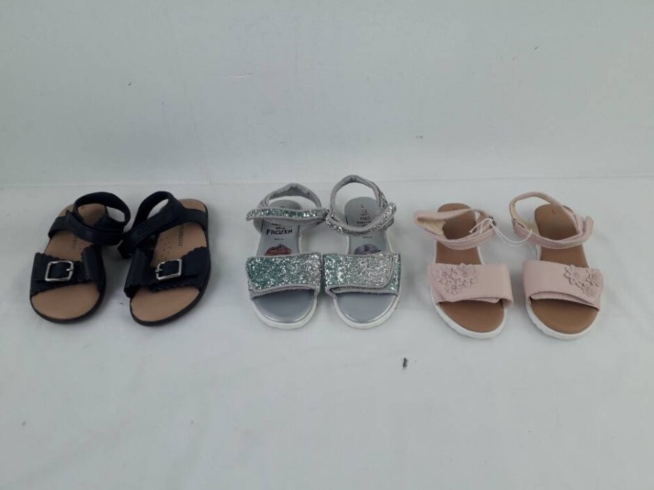 M&s Girls 3x Bundle Shoes Sandals Size 12 Pink Navy Grey Size: Other