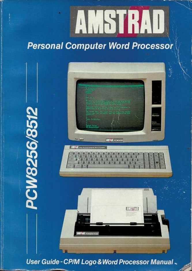 Amstrad Cp/m Logo & Word Processor Manual User Guide Pcw8256/8512