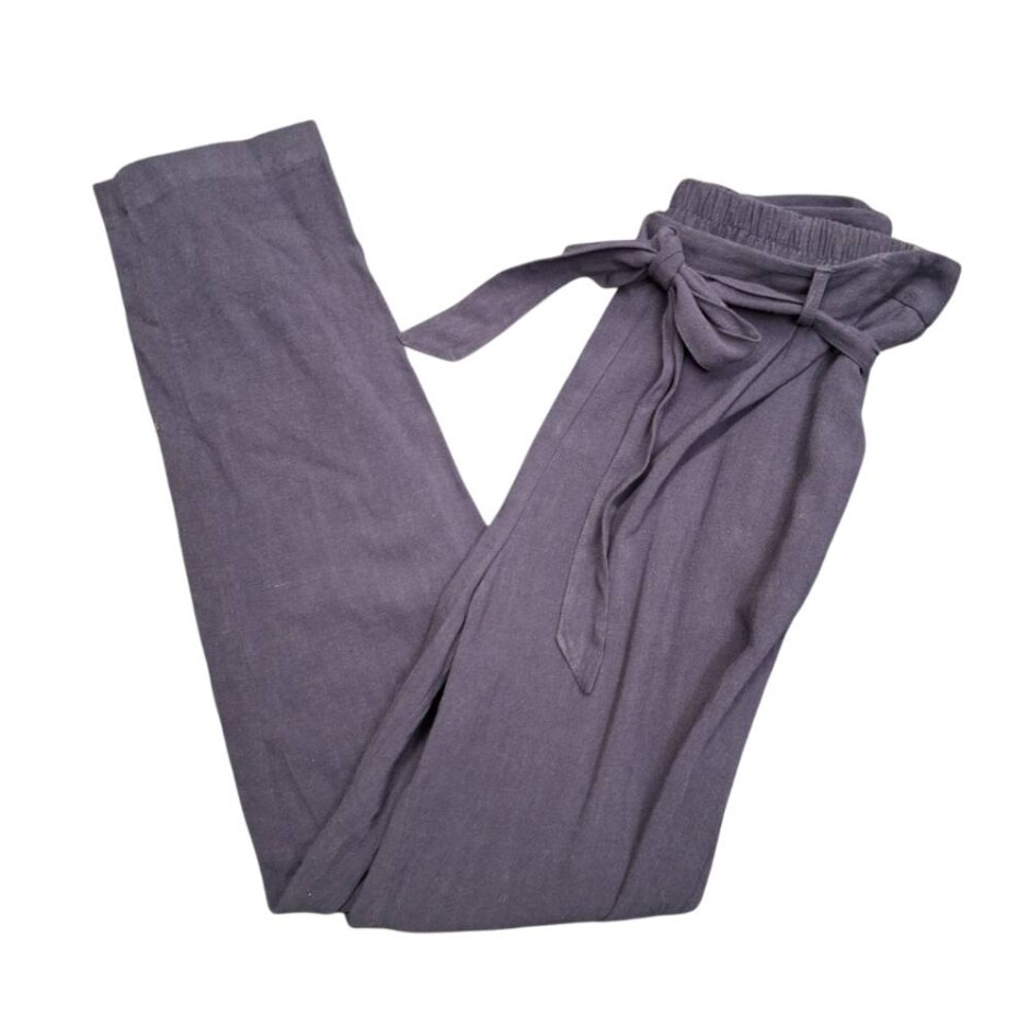Bnwt M & Co Trousers With Belt Navy Size: 10