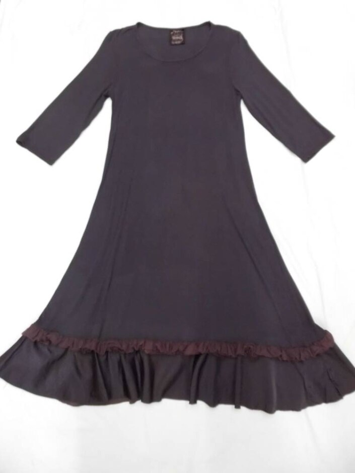 Out Of Xile Silk Trimmed Jersey Dress Aubergine Size: 12