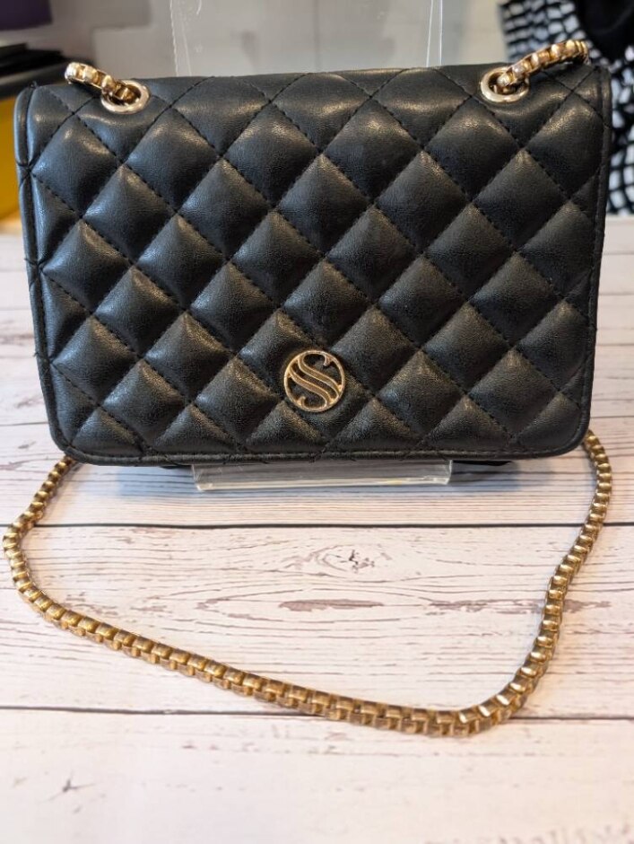 Sanmorris  Iconic Medium Navy Bag With Lizard Effect