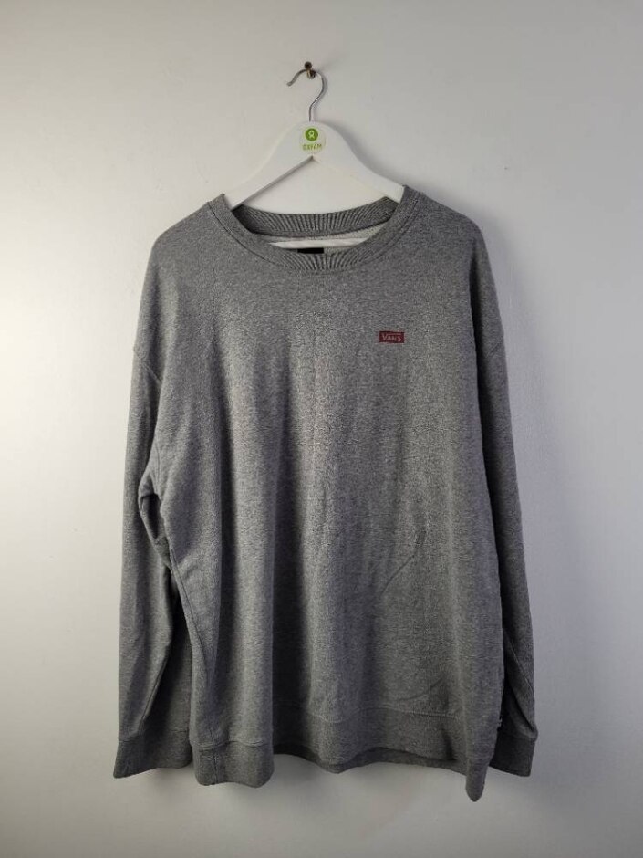 Vans Off The Wall Sweatshirt Grey Size: Xl