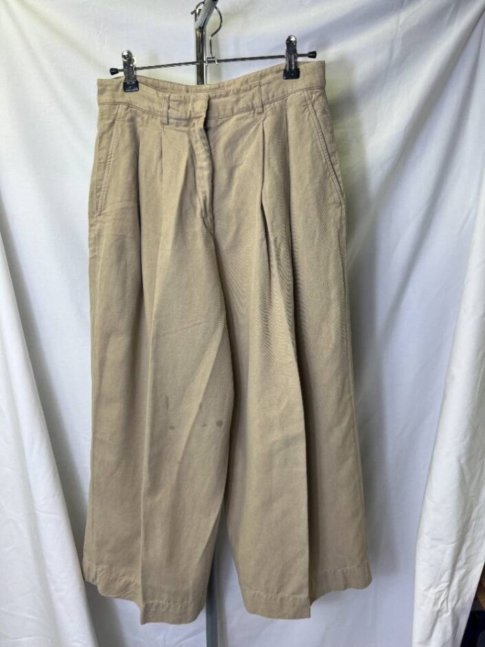 Toast Wide Leg Cropped Culotte  Beige Size: 26