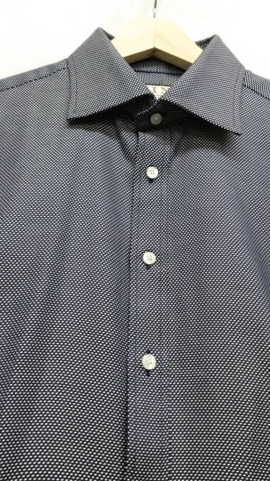 Thomas Pink Long Sleeved Shirt Navy Size: 15.5" Collar