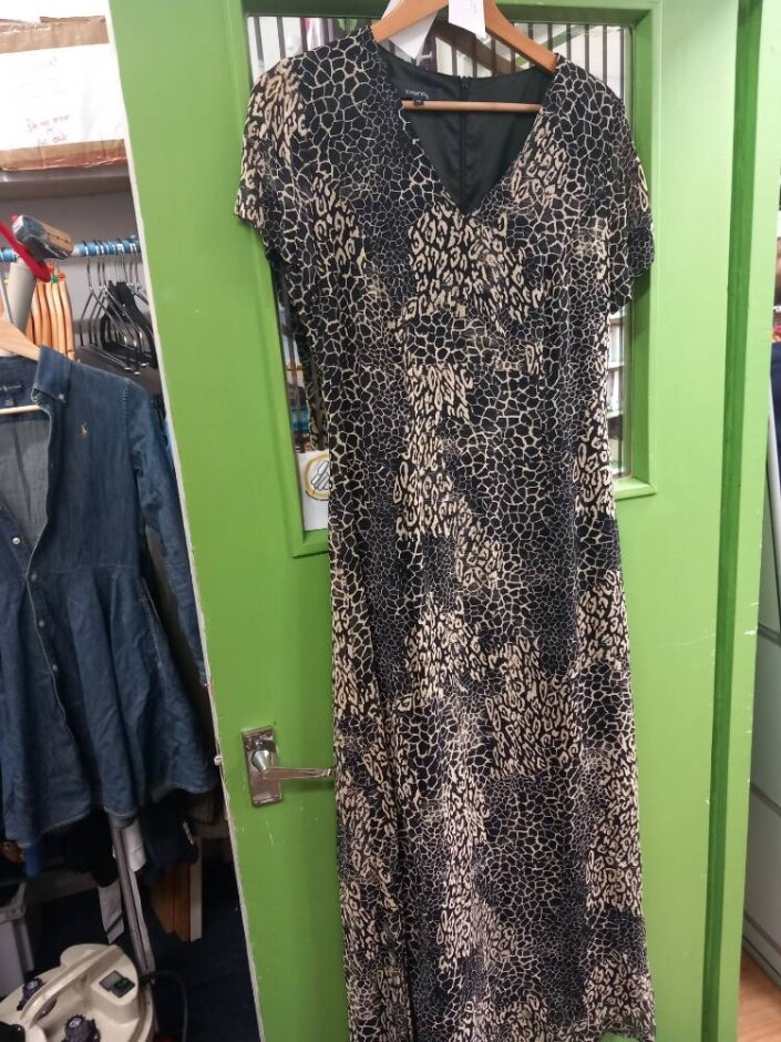 Bianca Dress Black/cream Size: 10